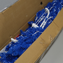 6 ft. Pre-Lit LED Pencil Slim Artificial Christmas Tree with Warm White Light, Blue