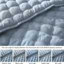 WDCOZY King Size Quilt Bedding Sets with 2 Pillow Shams, Lightweight Soft Bedspread Coverlet, Quilted Blanket Thin Comforter Bed Cover for All Season, 3 Pieces, 104x90 inches, Blue