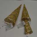 Baquler 3 Pcs LED Lighted Christmas Cone Trees Christmas Tree Ornament Gold Glittered Battery Operated Christmas Decoration Xmas Table Decor for Indoor Home Bedroom Tabletop Centerpiece Holiday Party