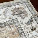 Area Rug 8x10 Vintage Washable Low Pile Non-Slip Living Room Rugs for Bedroom Dining Room Indoor Floral Thin 