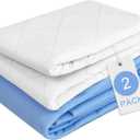 Reusable Bed Pads 34" X 36" 2 Pack, Washable Waterproof Pads for Incontinence, Absorbent Leak-Proof Underpads for Pee Bed Wetting, Potty Training,for Kids Pets Adult