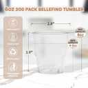 6oz(180ml) Mini Cup 200 Ct, Crystal Clear Hard Plastic Glass, Thick Disposable Drinking Tumbler for Party, Fancy Cocktail Glasses, Transparent Cups for Tiramisu, Martini, Margarita in Bar