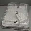 Sakugi Stainless Steel Dish Drying Rack for Kitchen Counter, Sink Organization and Storage Essentials with Silverware & Utensil Holder, Home and Apartment Decor, 12''W x 15.5''L, White