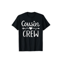 Cousin Crew TShirt  Kids, Family  Unisex  Short Sleeve  TShirt  Black  Small