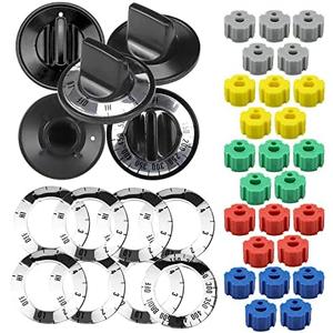 AMI PARTS Electric Range Burner Knob Kit KN002 RKE Electric Range Oven Knob Handle Kit Compatible with Whirlpool Gas Stove Replace TJKN002&RK103.