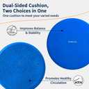 Wobble Cushion Balance Disc, Extra Thick Sensory Pad for Kids & Adults, Flexible Seating Core Strength Trainer for Posture Correction, Desk, Yoga & Stability Workout with Pump, 12.99 inches