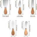 Cheese Knife with Wooden Handle - Stainless Steel Blade for Hard & Soft Cheese, Ergonomic Grip for Charcuterie Board,Ideal Kitchen Gadget & Christmas Gift