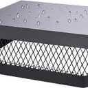 Chimney Cap Chimney Cover,Fireplace Chimney Caps for Outside 13"x18",Chimney Flue Cover Chimney Rain Cap,Roof Rain Guard Chimney Top Protector Cover Chimney Exhaust Vent Cap for Clay Flue Tile Chimney (Black Galvanized Steel)