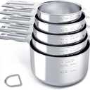 TILUCK Stainless Steel Measuring Cups Set,Kitchen Gadgets for Cooking & Baking,Set of 5