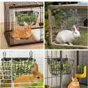 Rabbit Hay Feeder - Guinea Pig Hay Feeder - X-Large Metal Frame Bunny Hay Holder, 9.7x4.7x6.6 inch Guinea Pig Hay Holder for Bunny, Guinea Pigs, Chinchillas, Small Animals (2 Pack)