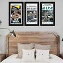 14x 24 inch Newspaper Frame with Mat, Holds 11 x 22 inch Media or 14x 24 without Matting, News Paper Frames For Wall, Black Mat(1, Black)