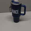 Logo Brands Soccer 40 oz Tumbler with Handle - Powder Coated-Stainless Steel with Straw  Leak-Resistant, Keeps Drinks Cold  Everyday Use  Great For Soccer Fans (France)