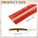uxcell T-Molding Transition Strips, 9.84 ft x 1.97" (L x W) PVC Floor Flat Divider Strip Self Adhesive Vinyl Flooring Edging Trim for Joining Floor Gaps Doorways, Maple Wood Grain