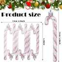Sotiff Christmas Candy Canes Ornaments Plastic Glitter Candy Cane Christmas Tree Hanging Decorations for Holiday Party Favors (Pink and White,36pcs)
