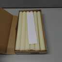 CW Studio 0.78x10 Inch Unscented Ribbed Taper Candles  Elegant Fluted Design, 11-Hour Burn, Dripless, Perfect for Home Decor, Weddings, Events & Dinners (12, Ivory)
