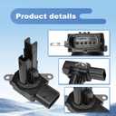1 Pcs MAF Mass Air Flow Sensor Meter, Compatible with 2007-2017 Camry, 2009-2018 Corolla, 2006-2018 RAV4, 2007-2012 ES350, 2007-2012 RX350, Replace OE Number 197-6110,1976110,197400-5150, 22204-0H010