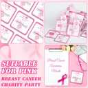 30 Pack Breast Cancer Awareness Lip Balms Bulk Small Pink Ribbon Thank You Lip Balms Gifts Set Breast Cancer Awareness Bulk Items Moisturizing Care Survivors Gifts for Women Men Survivors