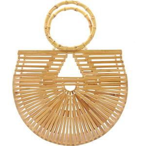 Miuco Womens Bamboo Handbags Handmade Purses Tote Bag