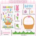 71Pcs Easter Bunny Bulletin Board Classroom Decorations Spring Candy Bunnies Egg Door Decorations Multi-Color Rabbits Paper Cutouts Door Wall Stickers for Church Sunday School Chalkboard Decor