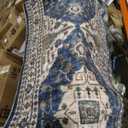 2x5 Washable Hallway Runner Rug: Indoor Farmhouse Entryway Kitchen Rugs Oriental Thin Non-Slip Water Resisitant Carpet for Bathroom Laudry Ultra Soft Floor Mat for Living Room Bedroom(2X5,Blue)