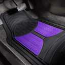 FH Group Car Floor Mats - Heavy-Duty Rubber Floor Mats for Cars, Universal Fit Full Set, Trimmable Automotive Floor Mats, Climaproof Floor Mats for Most Sedan, SUV, Truck Floor Mats Purple