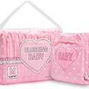 Littleforbig Printed Adult Brief Diapers 10 Pieces - Blushing Baby Pink(M)