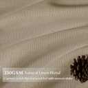 Burlap Flax linen Curtains 84 Inch Long Pinch Pleated 2 Panels for Living Room Bedroom Tan Khaki Light Brown Semi Sheer Boho Rustic Farmhouse Back Tab Pleat Drapes Floor to Ceiling 84 Inch Curtains