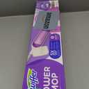 Swiffer PowerMop Multi-Surface Mop Kit for Floor Cleaning, Includes PowerMop, 2 Mopping Pad Refills, 1 Cleaning Solution with Fresh Scent and 2 Batteries (Purple and White)