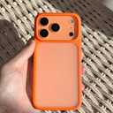 TORRAS for iPhone 17 Pro Case, Beyond Military-Grade Protection, Camera Control Button, DIY Buttons, Translucent Matte Slim Thin Shockproof Hard Back Anti-Scratch case for iPhone 17 Pro, Cosmic Orange