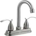 2 Handle Bathroom Faucet,4 Inch Centerset Bathroom Sink Faucet Brass Body,3 Hole Bathroom Faucet Brushed Nickel,Modern Bathroom Basin Faucet with Deck Mounted Lever Handle,CV-40066-S (Brushed Nickel 2)