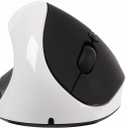 Wireless Mouse Left Handed Ergonomic Vertical Mouse, Ergo Carpal Tunnel Silent High Presion Portable Lightweight Quiet Travel Optical 6 Buttons Coldless Mice for Laptop Computer PC Office Gift (White)