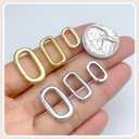 OHINGLT 10Pcs Carabiner Clip Pendant Clasps Silver Necklace Clasp and Closures, Bracelet Charm Connector for Women