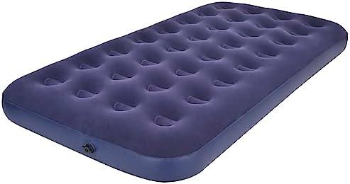 Outraveler Twin Size Air Mattress Inflatable Bed for Camping & Home, Blow Up Sleeping Pad Size 75in x 39in x 9in, Blue