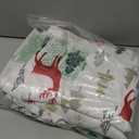 Christmas Flannel Sheets King, 100% Cotton Holiday Bed Sheet Set, Deep Pocket Fitted Sheet, Soft Warm Brushed Christmas Sheet (King Size, Forest Deer) (Gray)