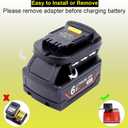 Biswaye ML18DL Battery Adapter Converter, Compatible with Mil-Waukee 18V Lithium Battery 48-11-1850 to Replacement for De-Walt 20V MAX Battery DCB200 DCB206, Compatible with De-Walt 20V MAX Tools