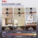 TCL 52" Walnut Droprod Ceiling Fan with Light & Remote