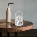 VOSAREA 10pcs Plastic Snow Globe DIY Clear Light Bulbs Snow Globes Water Globe Jar with Screw Off Cap Candy Cookies Jar for DIY Crafts Plant Flower Moss Landscape