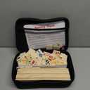 Rummy Cube Game with Case and 4 Wooden Racks/Trays, 106 Rummy Tiles Game Sets Classic Travel Board Game Sets with 4 Tiles Holders for Family