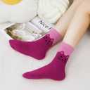 2 x Loritta 5 Pairs Wool Socks for Women Stocking Stuffers Gifts Winter Warm Hiking Crew Boot Socks (Z Cartoon Pattern)