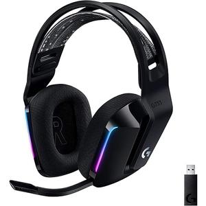 Logitech G733 Lightspeed Wireless Gaming Headset, Suspension Headband, Lightsync RGB, Blue VO!CE Mic, PROG Audio – Black, Gaming Headset Wireless, PC, PS5, PS4, Switch Compatible