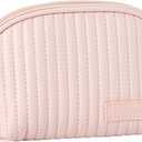 Small Makeup Bag for Women, Travel Cosmetic Bag Semicircle Makeup Pouch ,Toiletry Bag,  Cosmetics Bags Orbit Innovations 7 Set, Pink