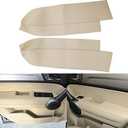 Hoypeyfiy Front Door Panels Armrest Cover for Honda Cr-V CRV 2007-2012 (Leather Only) 1Pair (Beige)