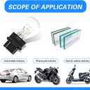 10 PCS Automotive Brake Light Bulb, 3157 12V 21/5W Vehicle Turn Signal Light, Lighting Bulbs Accessory, Universal for Most Cars (White)