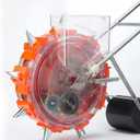 Adjustable Holes Row Planter, with Interchangeable 6 Seed Plates and Row Marker, for Yard Work Durable,9 Mouths (20Inch)