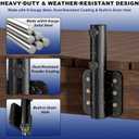 Dock Side Flag Pole Holder, Heavy Duty 9-Gauge Steel Flagpole Bracket with Dual Fixing Knobs, Fits Poles up to 1-15/16", Powder-Coated Mount for Deck, Dock, Fence, Patio Umbrella & Feather Flag Poles
