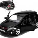 Model Car Volkswagen Golf GTI Toy Car 1/36 Metal Collect Car with Pull Back Toy Cars for Boys Children Gift(Black)