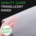18 x 24 Architectural Vellum Paper, 10 Pack 16lb High Transparency Drafting Vellum Tracing Sheets for Architecture, Engineering, Design Drawing & Sketching