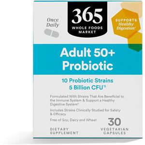 365 by Whole Foods Market, Adult 50+ Probiotic 5 Billion CFU, 30 ct (EXP 06/30/27)