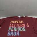 Capital Letters and Periods Bruh.T-Shirts Women ELA Teacher Funny Sayings Tee Cute Teacher Gift Pullover Top, 3XL