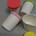 Tovolo Mini Ice Cream Containers 6oz for Homemade Ice Cream Set of 4, Reusable Ice Cream Storage Containers for Freezer with Silicone Lids, Small Ice Cream Tubs Stackable BPA Free, Assorted Colors